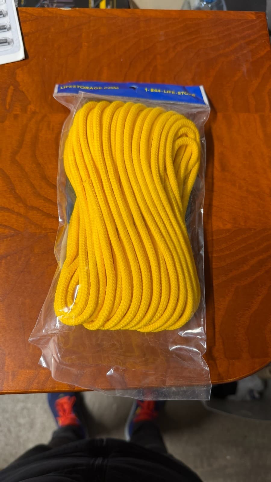 LifeStorage Braided Tie-Down Rope 7/32" x 50 ft – Yellow Polypropylene New - Thumbnail 3