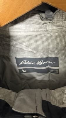 Eddie Bauer Women Black Lightweight Hooded Jacket Zip Front Size M - Thumbnail 7