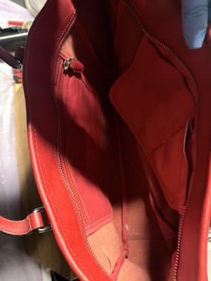 Coach Zip Top Tote Women's Handbag - Gold/1941 Red - Thumbnail 4