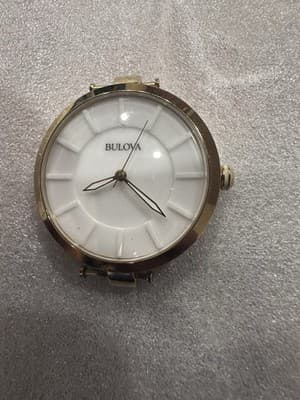 Bulova Women's Classic Gold White Dial Stainless Steel 38mm Watch 97L140 - Thumbnail 4