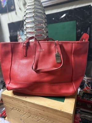 Coach Zip Top Tote Women's Handbag - Gold/1941 Red - Thumbnail 16