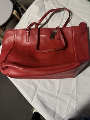 Coach Zip Top Tote Women's Handbag - Gold/1941 Red - Thumbnail 20