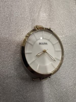 Bulova Women's Classic Gold White Dial Stainless Steel 38mm Watch 97L140 - Thumbnail 11