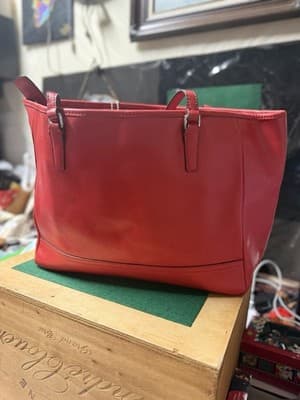 Coach Zip Top Tote Women's Handbag - Gold/1941 Red - Thumbnail 3