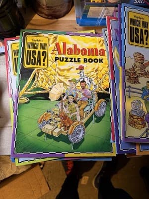 Large Lot Highlights Which Way USA? Puzzle Books & State Maps - Thumbnail 7