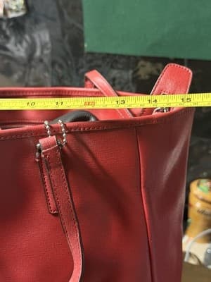 Coach Zip Top Tote Women's Handbag - Gold/1941 Red - Thumbnail 8