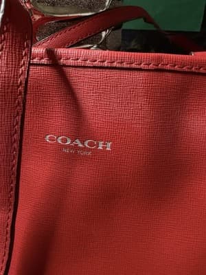 Coach Zip Top Tote Women's Handbag - Gold/1941 Red - Thumbnail 18