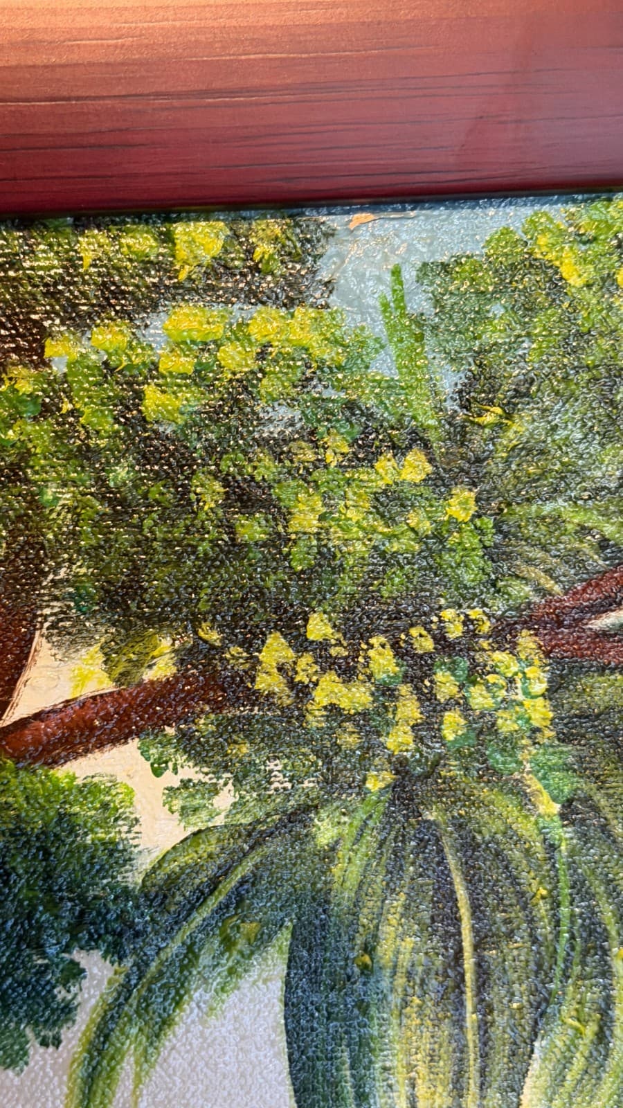 Vintage Haitian Art Painting – Signed J. Louisius – Village Scene – Framed - Thumbnail 9