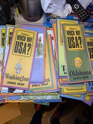 Large Lot Highlights Which Way USA? Puzzle Books & State Maps - Thumbnail 9