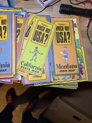 Large Lot Highlights Which Way USA? Puzzle Books & State Maps - Thumbnail 11