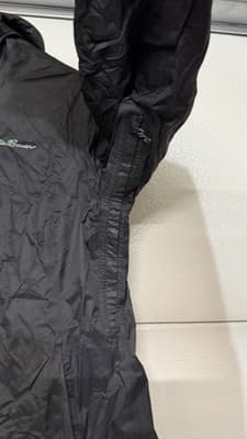 Eddie Bauer Women Black Lightweight Hooded Jacket Zip Front Size M - Thumbnail 4