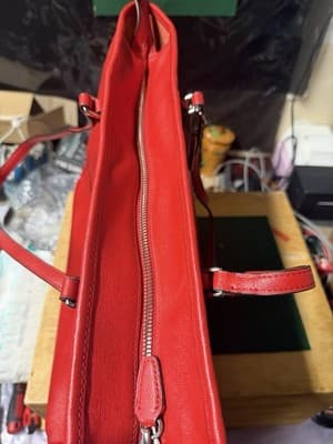 Coach Zip Top Tote Women's Handbag - Gold/1941 Red - Thumbnail 14