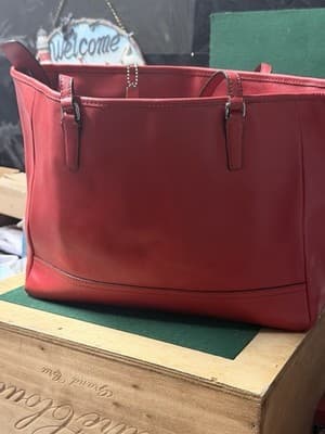 Coach Zip Top Tote Women's Handbag - Gold/1941 Red - Thumbnail 2