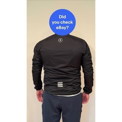 Siroko V1 Cycling Windbreaker Jacket Mens Large Black Full Zip Reflective V1-L - Thumbnail 6