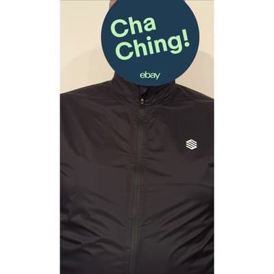 Siroko V1 Cycling Windbreaker Jacket Mens Large Black Full Zip Reflective V1-L - Thumbnail 3