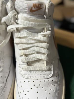 Nike Court Vision Mid White Tan Sneakers Women’s 8.5 EUR 40 CD5436-104 - Thumbnail 3