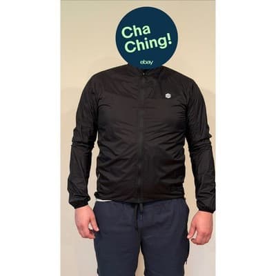 Siroko V1 Cycling Windbreaker Jacket Mens Large Black Full Zip Reflective V1-L - Thumbnail 2