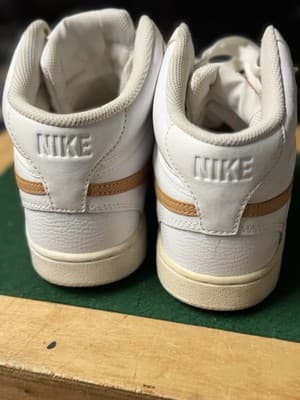 Nike Court Vision Mid White Tan Sneakers Women’s 8.5 EUR 40 CD5436-104 - Thumbnail 7
