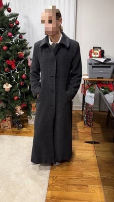 S by Searle Women’s Long Wool Alpaca Mohair Coat Gray Size S Made in Italy - Thumbnail 5