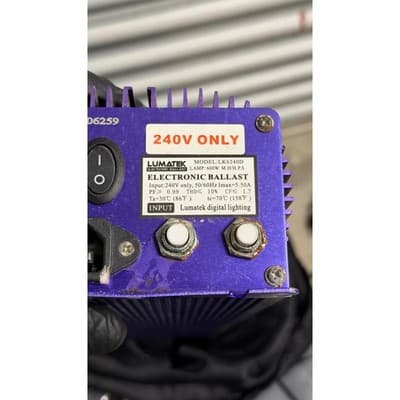 Lumatek LK6240D 600W Digital Electronic Ballast 240V MH HPS Dimmable Purple - Thumbnail 2