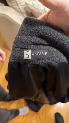 S by Searle Women’s Long Wool Alpaca Mohair Coat Gray Size S Made in Italy - Thumbnail 7