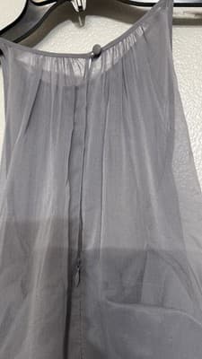 Adrianna Papell Gray Chiffon Sleeveless Dress Beaded Waist US 10 Elegant - Thumbnail 9