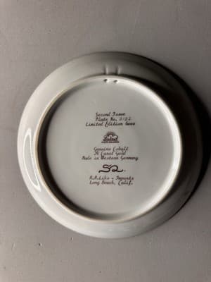 Lindner Christmas 1973 Collector Plate Blue And Gold We Wish You A Merry Xmas ^^ - Thumbnail 4