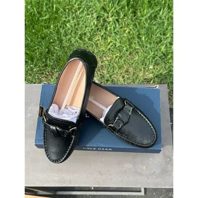 Cole Haan Emmie Knot Driver Black Leather Loafers W31012 Womens 7B - Thumbnail 3