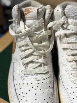 Nike Court Vision Mid White Tan Sneakers Women’s 8.5 EUR 40 CD5436-104 - Thumbnail 4