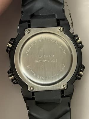 Digital Solar Lithium Watch AW 91-754 3BAR Water Resistant Black Sport - Thumbnail 4