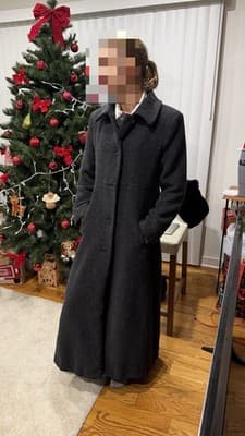 S by Searle Women’s Long Wool Alpaca Mohair Coat Gray Size S Made in Italy - Thumbnail 6