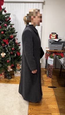 S by Searle Women’s Long Wool Alpaca Mohair Coat Gray Size S Made in Italy - Thumbnail 4