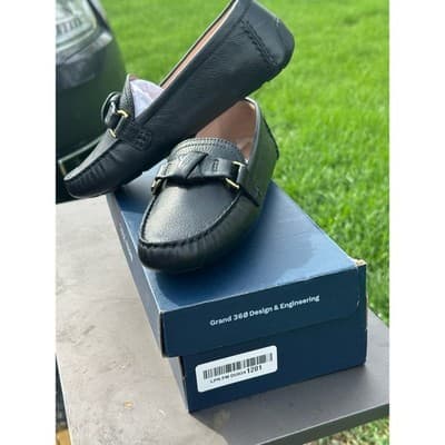 Cole Haan Emmie Knot Driver Black Leather Loafers W31012 Womens 7B - Thumbnail 5