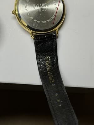 Lot of 2 Gitano Quartz Watches Gold Tone – Black & White Bands – Retro Style - Thumbnail 7