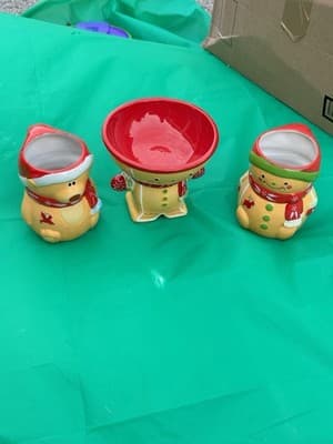 Temp-tations Christmas Gingerbread Set 3pc Bowl & 2 Mugs Holiday Ceramic Tara - Thumbnail 3