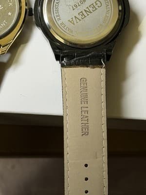 Lot of 2 Geneva Quartz Watches – Gold & Black – Fashion Women’s Wristwatch - Thumbnail 8