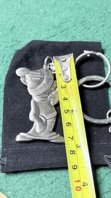 Vintage Disney Dopey Dwarf Metal Pewter Key Chain S49 - Thumbnail 4