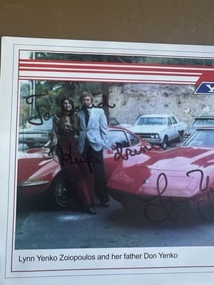 Rare Don Yenko & Lynn Yenko Zoiopoulos Autographed Photo – Classic Corvette - Thumbnail 3