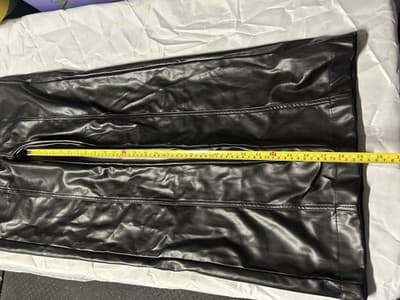 Blank NYC Black Faux Leather Pants Women’s Size L High Rise Button Front - Thumbnail 6