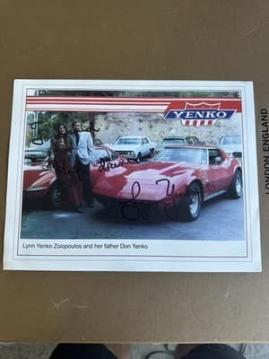 Rare Don Yenko & Lynn Yenko Zoiopoulos Autographed Photo – Classic Corvette