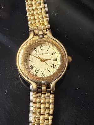 Liz Claiborne Women’s Quartz Watch Gold Tone Two-Tone For Parts/Repair