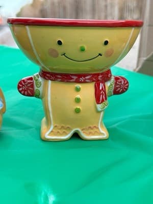 Temp-tations Christmas Gingerbread Set 3pc Bowl & 2 Mugs Holiday Ceramic Tara - Thumbnail 2