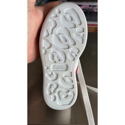 Alexander McQueen Kids Oversized Sneakers White Red 587691 Size 26 Single Shoe - Thumbnail 9