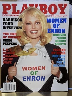 Playboy Magazine August 2002 Women of Enron, Harrison Ford Interview