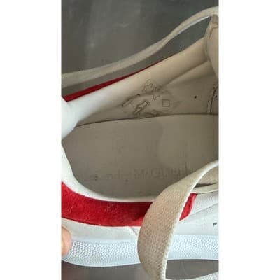 Alexander McQueen Kids Oversized Sneakers White Red 587691 Size 26 Single Shoe - Thumbnail 6
