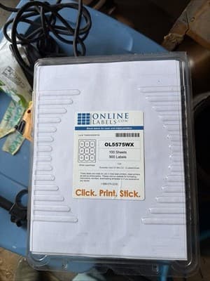 OnlineLabels OL5575WX CD Labels 100 Sheets 900 Labels Inkjet/Laser White