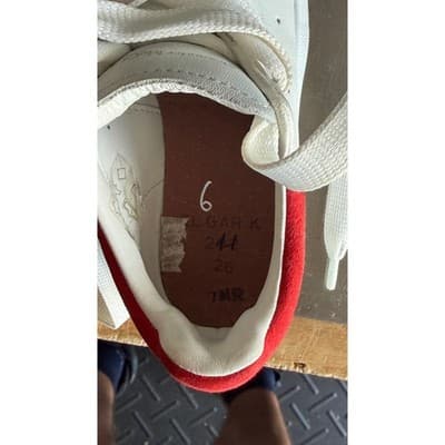 Alexander McQueen Kids Oversized Sneakers White Red 587691 Size 26 Single Shoe - Thumbnail 7