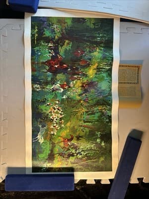 LEROY NEIMAN 1967 "THE HUNT FOR THE UNICORN" PRINT ON CANVAS SIGNED IN THE PLATE - Thumbnail 3