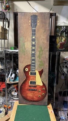 Large Guitar Wall Art Canvas 36x12 Electric Guitar Music Decor - Thumbnail 2