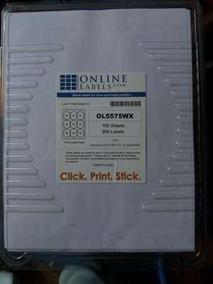 OnlineLabels OL5575WX CD Labels 100 Sheets 900 Labels Inkjet/Laser White - Thumbnail 3